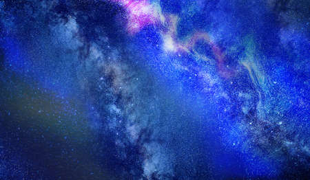 Beautiful milky way during a dark night i with starsの写真素材