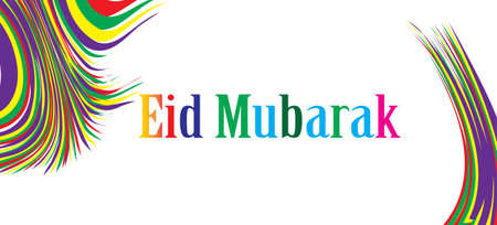 Eid Mubarak Islamic vector design greeting card templateのイラスト素材