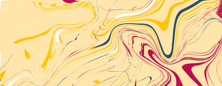 Marble texture. Abstract background. Vector illustration. Yellow, red and pink colors.