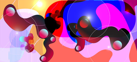 Beautiful modern background with abstract elements and dynamic shapes design. Vector illustration. Background Template for design and creative ideas.のイラスト素材