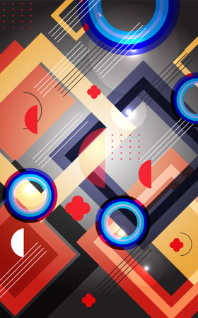 Abstract background with geometric elements and place for your text. Vector illustrationのイラスト素材