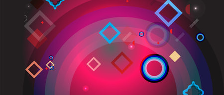 Abstract background with colorful geometric shapes. Vector illustration for your design.のイラスト素材