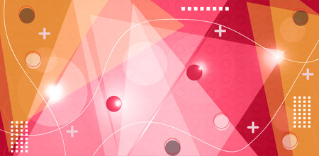 Abstract geometric background with triangles and circles. Vector illustration for your designのイラスト素材