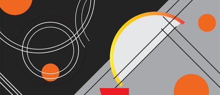 Abstract geometric background with circles and lines. Vector illustration for your designのイラスト素材