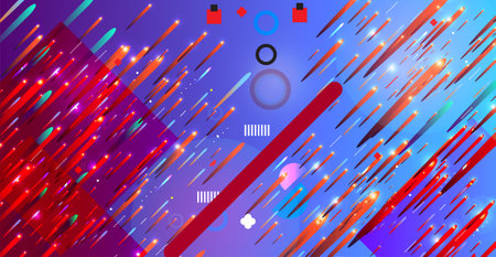 Abstract colorful background with circles and lines. Vector illustration for your designのイラスト素材