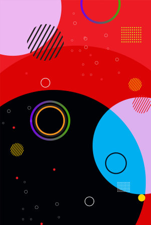 Abstract geometric background with circles and dots. Vector illustration. Eps 10