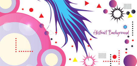 Abstract geometric background with circles and lines. Vector illustration for your designのイラスト素材