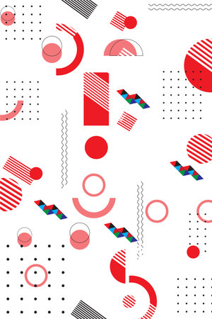 Geometric abstract background, Flat Design Abstract Background. vector illustration.Gradient color background with shapes and elementのイラスト素材