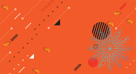 Abstract background with geometric shapes and memphis elements. Vector illustration.のイラスト素材