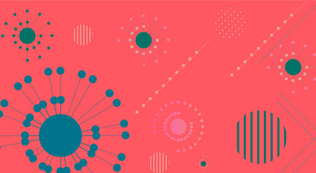Abstract background with circles and dots. Vector illustration. Eps 10.のイラスト素材
