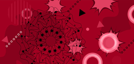 Abstract background with doodle elements. Vector illustration for your design