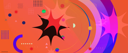 abstract graphic geometric symbols. Modern abstract  shapes design. Vector illustrationのイラスト素材