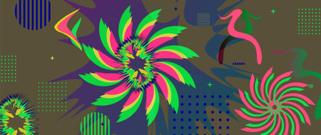 Background material wallpaper, half moon, half moon, half moon, half moon, half moon, half moonのイラスト素材