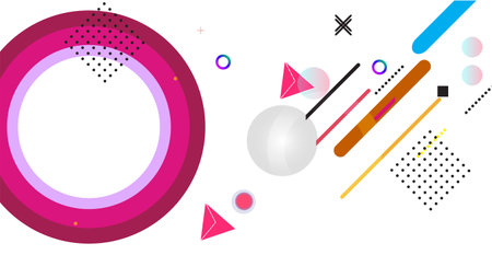 abstract graphic geometric elements. Modern abstract  shapes design. Vector illustrationのイラスト素材