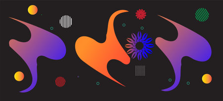 abstract graphic geometric elements. Modern abstract  shapes design. Vector illustrationのイラスト素材