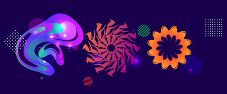 abstract graphic geometric elements. Modern abstract  shapes design. Vector illustrationのイラスト素材