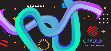 Abstract background with colorful geometric shapes. Vector illustration for your design.のイラスト素材