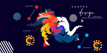 Abstract colorful background. Vector illustration. Can be used as a template for brochure, flyer, book cover and banner.のイラスト素材