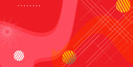 Abstract geometric shapes layout design template. Colorful Poster background modern art style. Design elements and shapes  can be used for backdrop, publication, flyer, advertisement,のイラスト素材