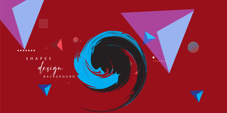 abstract graphic geometric elements. Modern abstract  shapes design. Vector illustration
