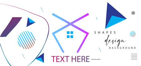 abstract graphic geometric elements. Modern abstract  shapes design. Vector illustrationのイラスト素材