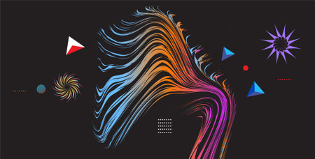 abstract graphic geometric elements. Modern abstract  shapes design. Vector illustration