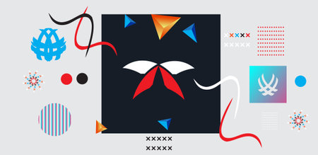 Abstract Geometric Shapes Background for Web Design ,Print, Presentation, banner , Flyer, magazine....