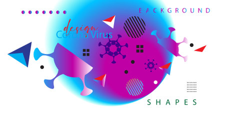 Abstract background with colorful geometric shapes. Vector illustration for your design.のイラスト素材