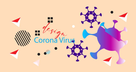 Coronavirus 2019-nCoV banner. Vector illustration.のイラスト素材