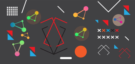 Abstract Geometric Shapes Background for Web Design ,Print, Presentation, banner , Flyer, magazine. designのイラスト素材