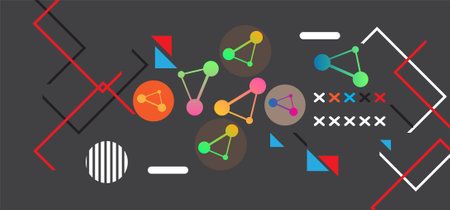 Abstract Geometric Shapes Background for Web Design ,Print, Presentation, banner , Flyer, magazine. designのイラスト素材