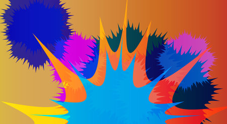 abstract background with a lot of colored elements, vector art illustration