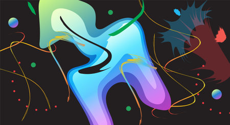 abstract colorful background, vector illustration, contains transparencies.のイラスト素材
