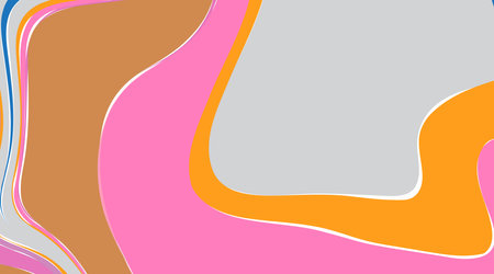 Abstract background with wavy lines in pastel colors. Vector illustration