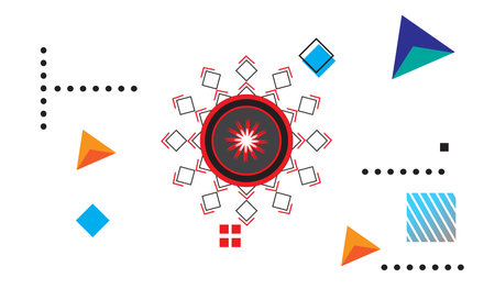 Abstract geometric background with triangles and squares. Vector illustration for your designのイラスト素材