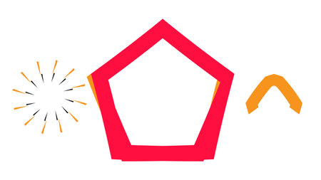 Abstract Geometric Shapes , icon, logos and elements , vector illustrationのイラスト素材