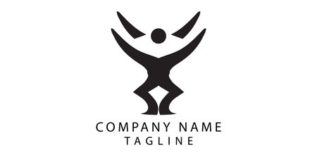 Human figure logo design vector template. Human figure logo design vector template.のイラスト素材