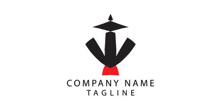 letter v logo design vector icon for business and company in black colorのイラスト素材