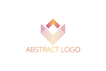 Abstract geometric logo design template. Minimalist style. Vector illustration.のイラスト素材