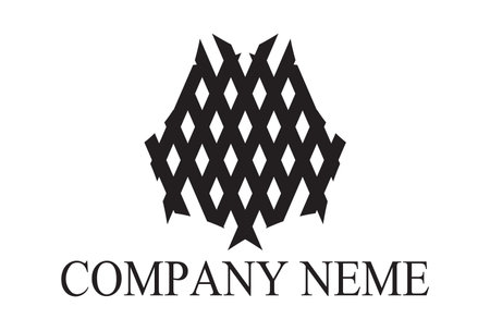 Vector logo for a company or business in black on a white backgroundのイラスト素材