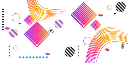 Abstract geometric background with colorful gradients. Vector illustration. Eps10のイラスト素材