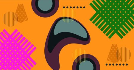 Memphis pattern. Retro style 80s-90s. Abstract background. Vector Illustration.