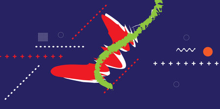 shoe anatomy on blue background. vector illustration. flat design.のイラスト素材