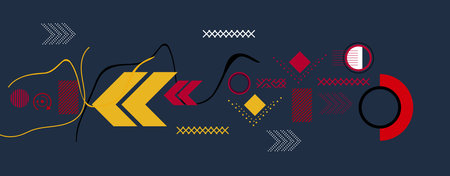 Abstract geometric background with dynamic elements. Vector illustration. Eps 10.
