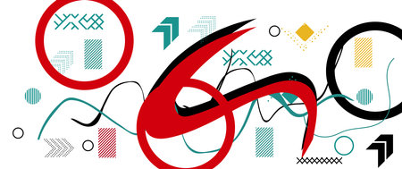 Abstract background with geometric elements. Vector illustration for your graphic design.のイラスト素材