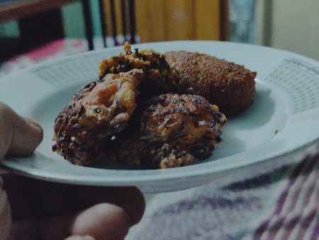 Kanom Krok is a fried chicken dishの写真素材