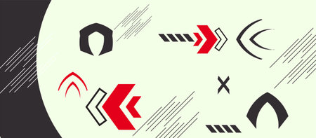 Abstract geometric background with arrows. Vector illustration for your design. Eps10