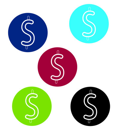 Dollar sign icon. USD currency symbol. Flat design style.のイラスト素材