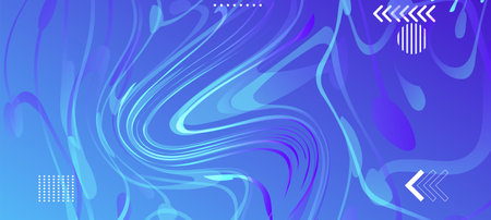Blue Fluid Shapes. Abstract Background with Vibrant Gradient. Vector Illustration EPS10のイラスト素材