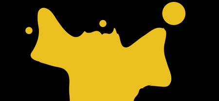 abstract yellow splashes on a black background. Vector illustration.のイラスト素材